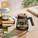 圓樂(lè)（circle joy）茶水分離杯 飄逸壺泡茶壺全玻璃內(nèi)膽燒水壺按壓茶具煮茶器泡茶杯