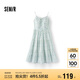 森馬（Semir）連衣裙女設(shè)計(jì)感肌理浪漫2025夏季甜美花邊碎花吊帶裙107425114051