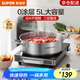 蘇泊爾（SUPOR）火鍋專用鍋304不銹鋼復(fù)底大容量無涂層湯鍋電磁爐家用多功能鍋 【5L】不銹鋼火鍋 28cm