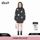 DZZIT地素毛圈布長袖連帽套頭衛(wèi)衣春季街頭酷颯感女 黑色 M