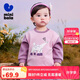 迷你巴拉【加絨衛(wèi)衣】男女童上衣保暖色2024秋冬新品