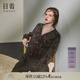 日著原創(chuàng)設(shè)計(jì)樹影空氣層提花針織開衫2024秋秋季新款復(fù)古回潮外搭女 游離咖 L