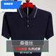 海瀾新潮國際一線品牌品牌桑蠶絲短袖T恤男中年夏季翻領(lǐng)半袖大碼 短袖3056藍(lán)色 XL 175建議140-155斤