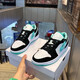 ICNNIKEIAir 喬1 AJ1 低幫籃球鞋煙灰影子灰男女學(xué)生休閑板鞋 蒂芙綠 42