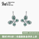 She's茜子原創(chuàng)設(shè)計(jì)晶瑩璀璨蝴蝶耳環(huán)耳釘小眾高級感耳墜耳飾七夕節(jié)禮物 藍(lán)色C0