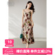 晚白【新品】法式印花度假吊帶連衣裙2025秋款時(shí)尚氣質(zhì)百搭顯瘦長裙 花色 XL