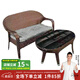 紫葉（ziye）戶外沙發(fā)陽(yáng)臺(tái)庭院桌椅網(wǎng)紅輕奢露臺(tái)防曬室外雙人藤椅子休閑沙發(fā)椅 1把【長(zhǎng)沙發(fā)椅】+1【長(zhǎng)茶幾】坐墊靠枕