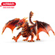 思樂(lè)（Schleich S）仿真動(dòng)物模型艾蘭德火鷹冰怪破冰龍女孩男孩玩具 巖漿龍70138