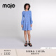 Maje2024秋冬款女裝法式時尚印花短款長袖褶皺連衣裙MFPRO03755 多色 T38