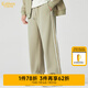 卡賓（CABBEEN）【織帶拼接】男裝LOGO提花運動褲2024秋冬新款寬松休閑衛(wèi)褲潮 駝色25 L 175/50