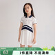 安奈兒（Annil）童裝女童短袖連衣裙夏休閑A字裙子運(yùn)動風(fēng)polo裙