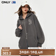 ONLYNBA聯(lián)名款休閑連帽開(kāi)衫寬松衛(wèi)衣女|12419R006 E39 鐵灰色 M (165) 84A