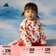 adidas男女?huà)胪蓍e寬松印花長(zhǎng)袖套裝春季新款阿迪達(dá)斯官方輕運(yùn)動(dòng)   象牙白/淺紅   86