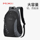 米熙電腦包雙肩包商務(wù)背包男旅行書(shū)包大容量輕便女電腦包15.6英寸 黑灰色 21英寸