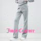 橘滋（Juicy Couture）【云棉天鵝絨】休閑褲女25秋冬新款絲絨微喇褲 灰色 M