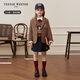 Teenie Weenie Kids小熊童裝25年新款春秋男女童學(xué)院西裝夾克外套 米色 150 cm