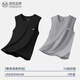 貓人男士背心男純棉寬肩無(wú)袖打底薄款健身運動(dòng)跨欄無(wú)痕內搭老頭汗衫夏 【2件裝】黑色+灰色 2XL 【建議140-160斤】