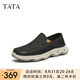 他她（TATA）七夕2025夏商場同款時尚百搭厚底男鞋新款OCW04BM5【不上架】 黑色 41