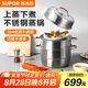 蘇泊爾（SUPOR）30cm蒸鍋味鮮Ⅲ系列三層不銹鋼復(fù)底304全鋼鍋體大容量蒸鍋SZ30E7