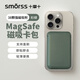 Smorss 適用蘋(píng)果MagSafe磁吸手機(jī)背貼卡套公交地鐵門(mén)禁購(gòu)物卡袋卡包一體手機(jī)殼卡包衫綠