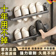 木允瑤德國吸盤(pán)拖鞋架浴室免打孔衛生間置物架瀝水收納神器廁所壁掛掛架 【強力吸盤(pán)】槍灰55cm 可放2雙