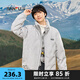 三福2024冬季男士保暖立領直充羽絨服 時尚休閑落肩外套489408 灰色 XL