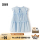 森馬（Semir）短袖襯衫女木耳邊蝴蝶結(jié)浪漫溫柔2025夏飛袖肌理襯衣109325104003