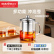 金灶（KAMJOVE）耐熱玻璃泡茶壺悶茶飄逸杯玻璃茶具花茶壺茶水分離杯A-01
