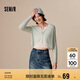 森馬針織開衫女短款簡(jiǎn)約甜美風(fēng)春秋V領(lǐng)修身上衣清新107624106001