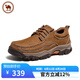 駱駝牌 休閑運(yùn)動(dòng)男鞋復(fù)古牛皮工裝鞋厚底時(shí)尚百搭 P14A307615 駝色 41 