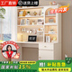 達木軒電腦桌臺式桌子書桌書柜組合帶書架一體實木書桌學習桌 【奶油白抽屜在右】實木生態(tài)板 100*60*183cm