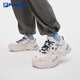 FILA FUSION斐樂潮牌女鞋BIANCO厚底潮鞋2025冬新款硬糖鞋老爹鞋 香雪白/太空銀-WS 35.5