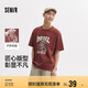 森馬短袖T恤男純棉內(nèi)搭寬松夏季大圖案印花上衣青年101324100156