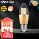 雷士照明（NVC） led尖頭燈泡E27大螺口 家用高亮節(jié)能吊燈水晶燈泡 蠟燭泡尖泡 B款【e27螺口-9W】暖黃光