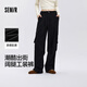 森馬（Semir）[商場同款]休閑褲女闊腿褲潮2025春季松緊腰工裝褲101125127016A