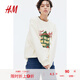 H&M女裝衛(wèi)衣夏季印花圖案衛(wèi)衣1244785 奶油色/米奇老鼠 165/96 M