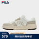 斐樂（FILA）官方男鞋CAMPUS復(fù)古板鞋2025夏季新款小白鞋運動休閑鞋 奶白/沙棕色-GS 41