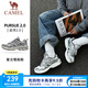 駱駝（CAMEL）[追尋2.0]慢跑鞋男2025春夏網(wǎng)面透氣復古緩震旅游運動(dòng)跑步鞋女鞋 K15B097002，象牙色/銀白色 ，男 39