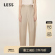 LESS夏季棉質(zhì)彎刀褲女高腰簡約寬松顯瘦休閑九分香蕉褲2N5E12260 047/米灰 L