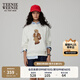 Teenie Weenie小熊衛(wèi)衣女春季學(xué)院風(fēng)大熊刺繡圓領(lǐng)衛(wèi)衣上衣女 象牙白 S (160)
