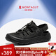 夢特嬌（MONTAGUT）男鞋輕奢2025夏季新款網(wǎng)面透氣休閑鞋男士包頭涼鞋防滑軟底沙灘鞋 黑色（皮鞋碼） 41