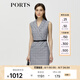 PORTS寶姿春夏新品女裝V領(lǐng)無袖中長連衣裙ALN8D078MFQ085 灰色 M (6)