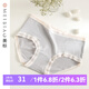 美標(biāo)新款莫代爾面料三角內(nèi)褲女中腰性感舒適簡約少女花邊多色內(nèi)衣 灰色 1條 L