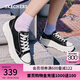 斯凱奇（Skechers）七夕情人節(jié)禮物女鞋夏季潮流百搭透氣時(shí)尚板鞋帆布鞋 黑色/BLK 38