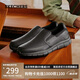 斯凱奇（Skechers）男鞋休閑商務鞋夏季一腳蹬厚底板鞋軟底舒適樂福鞋豆豆鞋77157
