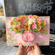 UNIGIFT新款3d立體創(chuàng)意教師節(jié)感謝賀卡祝福畢業(yè)卡片ins簡(jiǎn)約帶信封送老師 粉色太陽(yáng)百合花