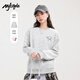 MJ STYLE圓領(lǐng)寬松慵懶長袖衛(wèi)衣女2025秋季新款修身親膚柔軟舒適百搭上衣