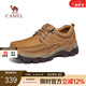 駱駝（CAMEL）新款柔軟磨砂牛皮寬楦止滑大頭經(jīng)典休閑鞋男士 G13A307163   駝色 41