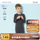 愛慕兒童校服神器新年紅品打底秋衣秋褲兒童保暖內(nèi)衣男女童雙層厚羊毛暖褲 加倍暖【-15至-5℃】男圓領(lǐng)-灰色 100