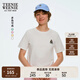 Teenie Weenie小熊T恤女2025年夏季新款活力清新休閑上衣圓領(lǐng)短袖T恤女 B-象牙白 M